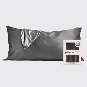 💎 Premium | Satin Pillowcase in Charcoal 2 Pack - King - 60% Off