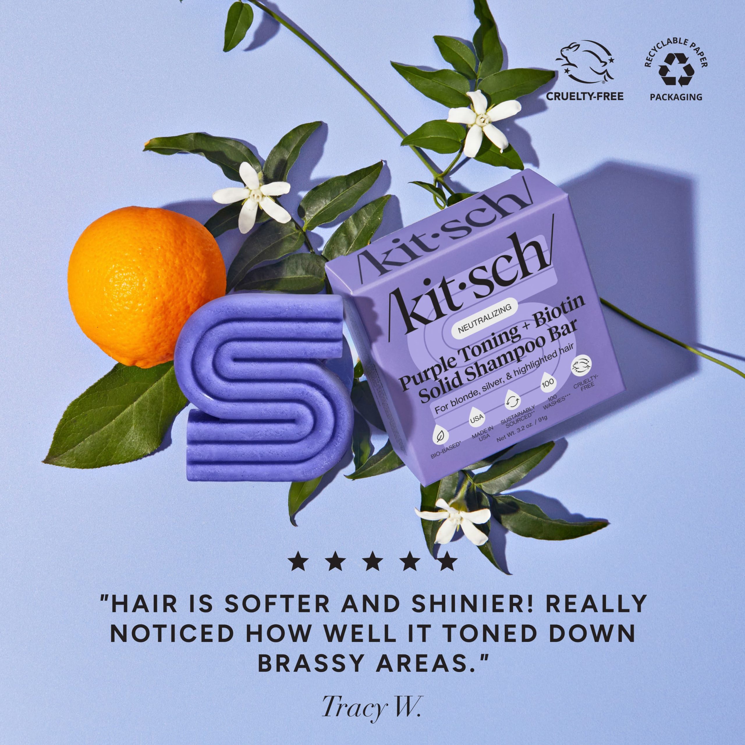 💎 Premium | Purple Toning Shampoo Bar for Color Treated & Grey Hair - 60% Off - Image 2