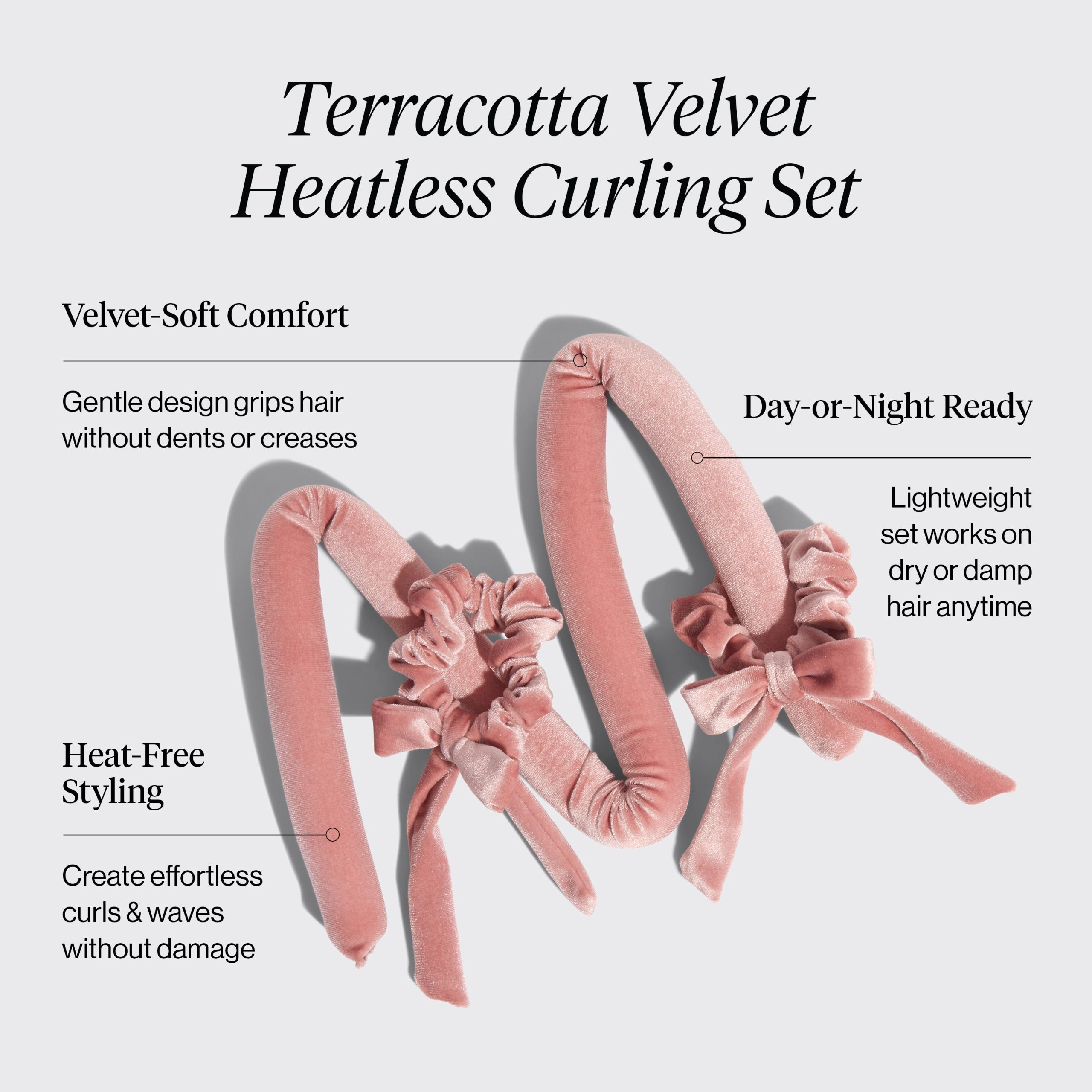 🔥 Hot Sale | Terracotta Velvet Heatless Curling Set - Fast Delivery - Image 2