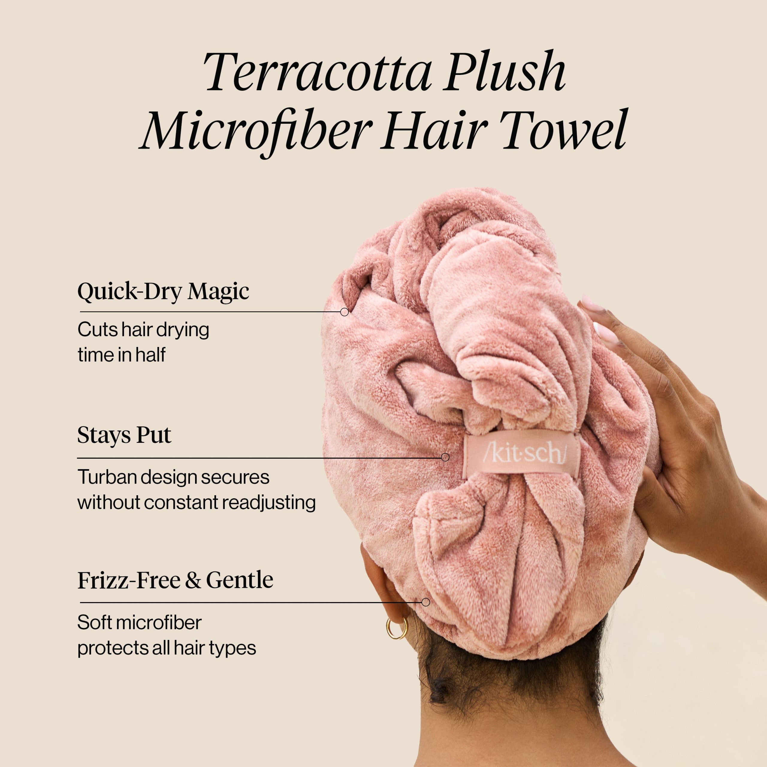 π₯ Hot Sale | Terracotta Plush Microfiber Hair Towel Turban - Free Shipping - Image 3