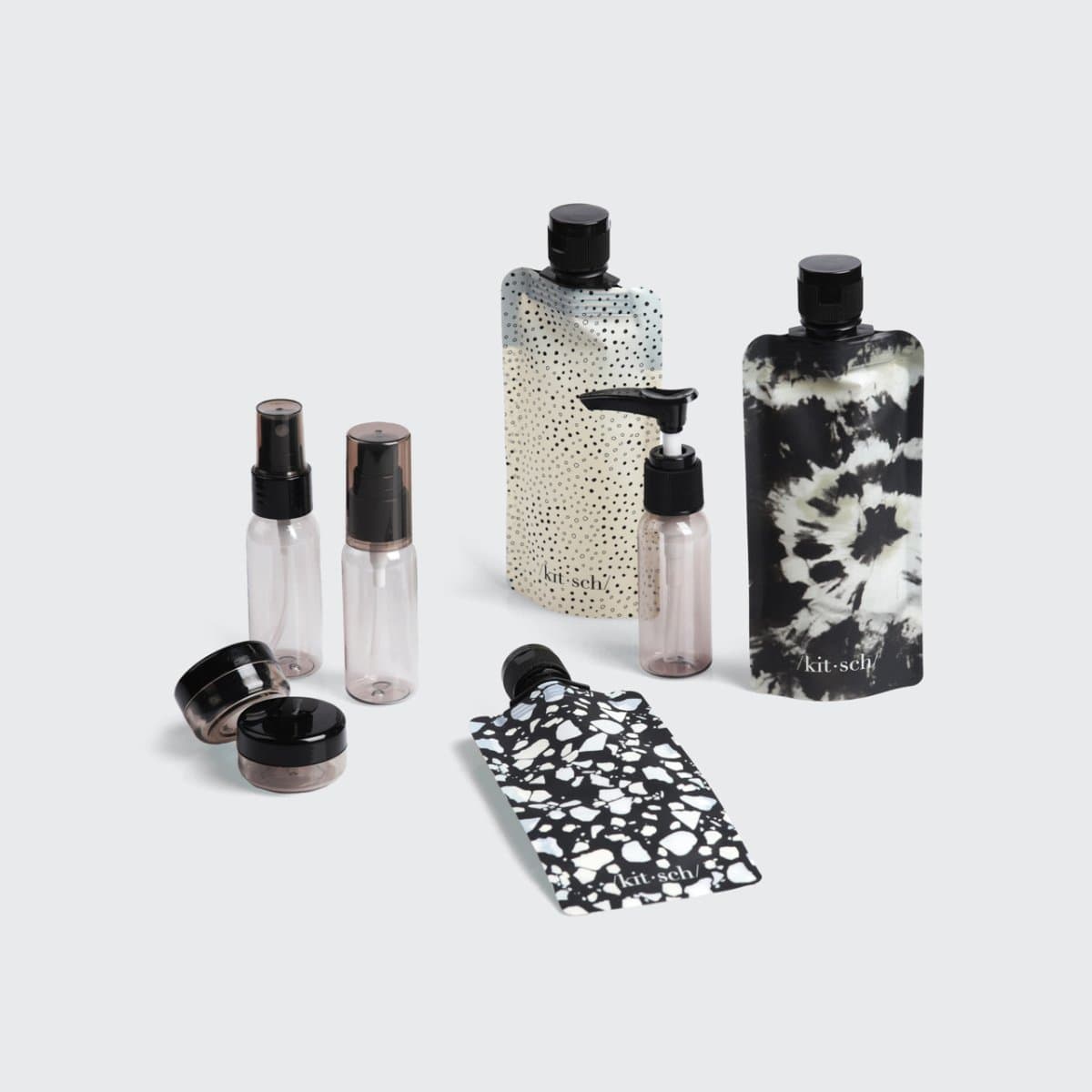 ⏳ Limited Edition | Black & Ivory Travel Bottles for Toiletries 11pc Set - Fast Delivery - Image 4